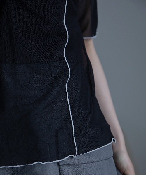 VACANCY(ヴァカンシー)の「コルセットライク配色シアートップス(Tシャツ/カットソー・レディース・ブルー/ブラック/レッド・FREE)」の17枚目の写真