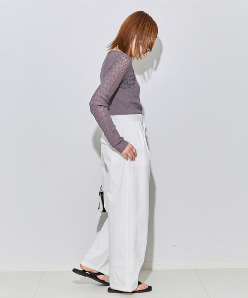 journal standard L'essage(ジャーナルスタンダードレサージュ)の「ドライギャバ チノパンツ(チノパンツ・レディース・ベージュ/ホワイト・34/36/38/40)」の4枚目の写真