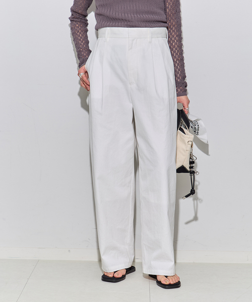 journal standard L'essage(ジャーナルスタンダードレサージュ)の「ドライギャバ チノパンツ(チノパンツ・レディース・ベージュ/ホワイト・34/36/38/40)」の6枚目の写真