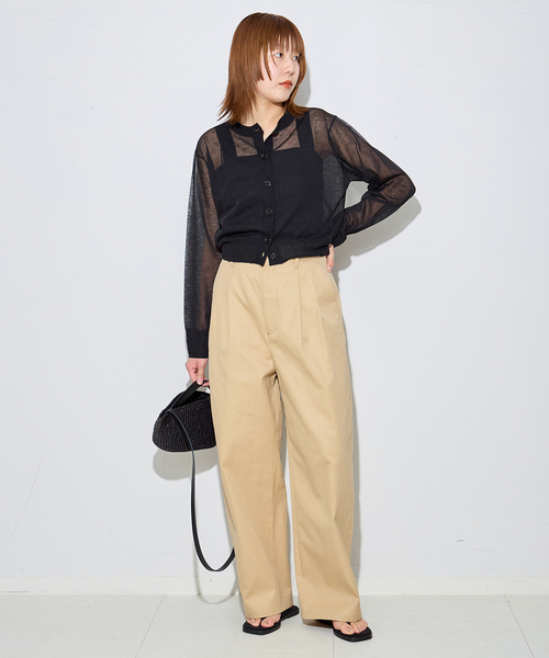 journal standard L'essage(ジャーナルスタンダードレサージュ)の「ドライギャバ チノパンツ(チノパンツ・レディース・ベージュ/ホワイト・34/36/38/40)」の9枚目の写真