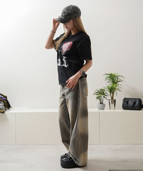 1111clothing(ワンフォークロージング)の「ハートスパイダー Tシャツ / Heart Spider T-shirt(Tシャツ/カットソー・メンズ・ホワイト/ブラック/ピンク・XL/L/M)」の17枚目の写真