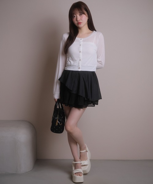 LIPSERVICE（リップサービス）の「アシメティアードフレアスカート（スカート・レディース・アイボリー/ブラック/その他2・S/M）」の22枚目の写真