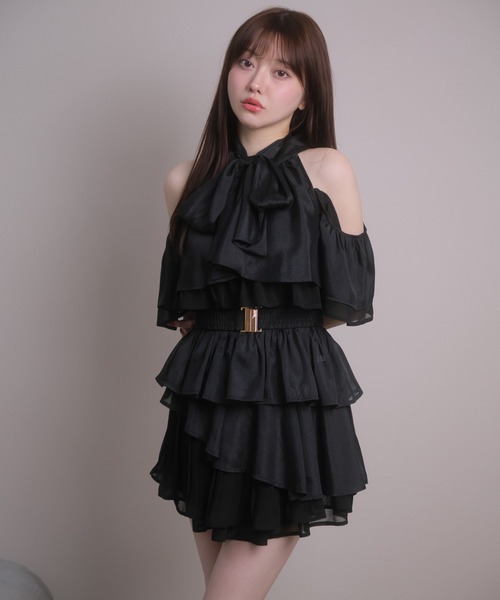 LIPSERVICE（リップサービス）の「アシメティアードフレアスカート（スカート・レディース・アイボリー/ブラック/その他2・S/M）」の16枚目の写真