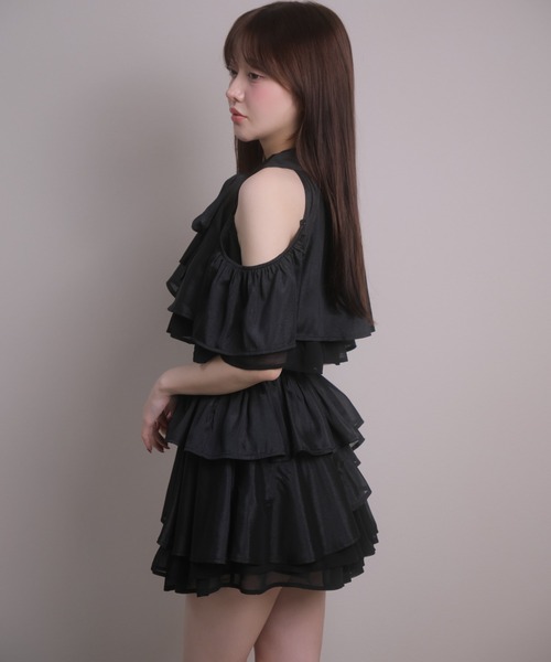 LIPSERVICE（リップサービス）の「アシメティアードフレアスカート（スカート・レディース・アイボリー/ブラック/その他2・S/M）」の15枚目の写真