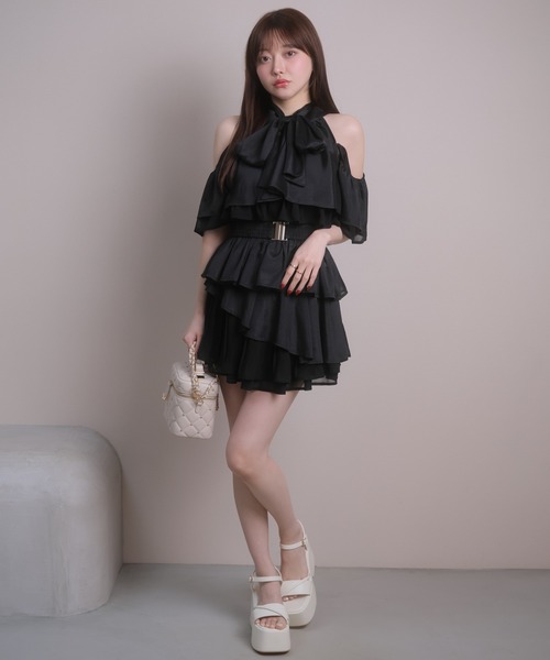 LIPSERVICE（リップサービス）の「アシメティアードフレアスカート（スカート・レディース・アイボリー/ブラック/その他2・S/M）」の12枚目の写真