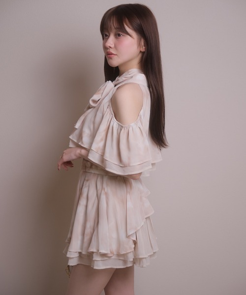 LIPSERVICE（リップサービス）の「アシメティアードフレアスカート（スカート・レディース・アイボリー/ブラック/その他2・S/M）」の10枚目の写真