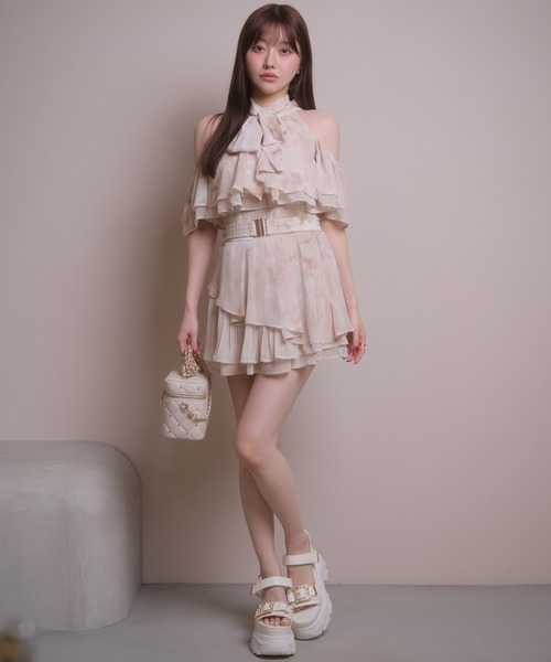 LIPSERVICE（リップサービス）の「アシメティアードフレアスカート（スカート・レディース・アイボリー/ブラック/その他2・S/M）」の9枚目の写真