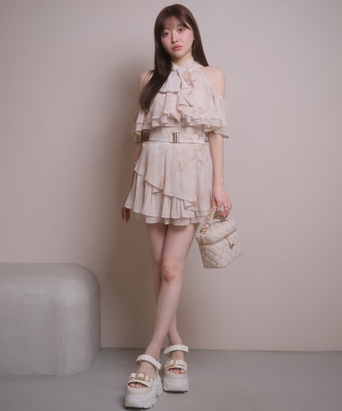 LIPSERVICE（リップサービス）の「アシメティアードフレアスカート（スカート・レディース・アイボリー/ブラック/その他2・S/M）」の8枚目の写真