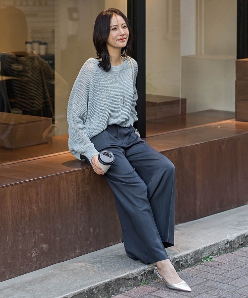 LAUTREAMONT(ロートレアモン)の「HANNONドルマンニット≪手洗い≫(ニット/セーター・レディース・ブラウン/ブルー系その他/ピンク系その他・9号)」の12枚目の写真