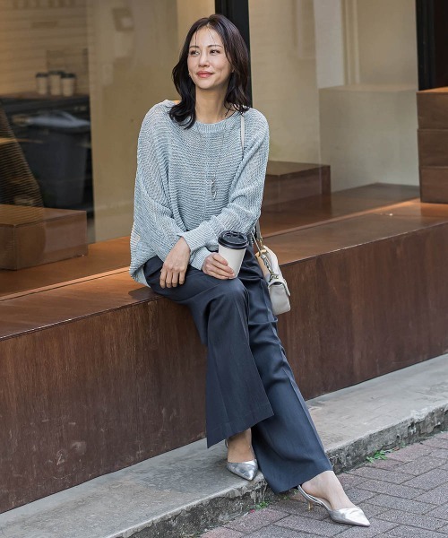 LAUTREAMONT(ロートレアモン)の「HANNONドルマンニット≪手洗い≫(ニット/セーター・レディース・ブラウン/ブルー系その他/ピンク系その他・9号)」の13枚目の写真