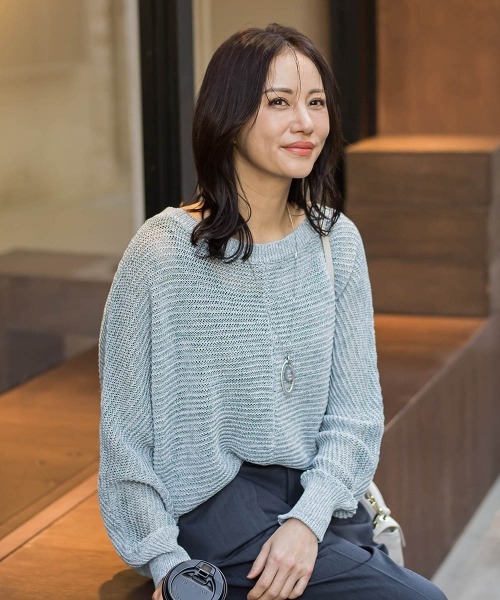 LAUTREAMONT(ロートレアモン)の「HANNONドルマンニット≪手洗い≫(ニット/セーター・レディース・ブラウン/ブルー系その他/ピンク系その他・9号)」の10枚目の写真