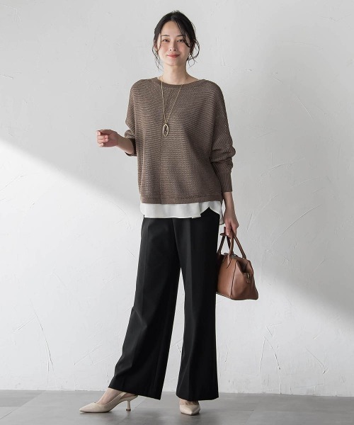 LAUTREAMONT(ロートレアモン)の「HANNONドルマンニット≪手洗い≫(ニット/セーター・レディース・ブラウン/ブルー系その他/ピンク系その他・9号)」の15枚目の写真