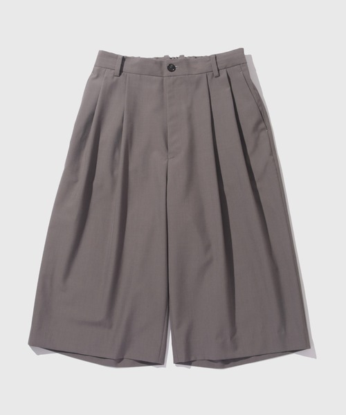 ADAM ET ROPE'(アダムエロペ)の「ドライウーステッドワイドショートスラックス(その他パンツ・メンズ・グレー/ブラック・M/L)」の1枚目の写真