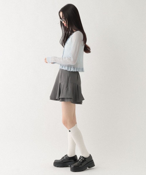 Heather(ヘザー)の「モチーフシアーフリルカーディガン 670472(カーディガン/ボレロ・レディース・ブルー/イエロー/ピンク・FREE)」の19枚目の写真