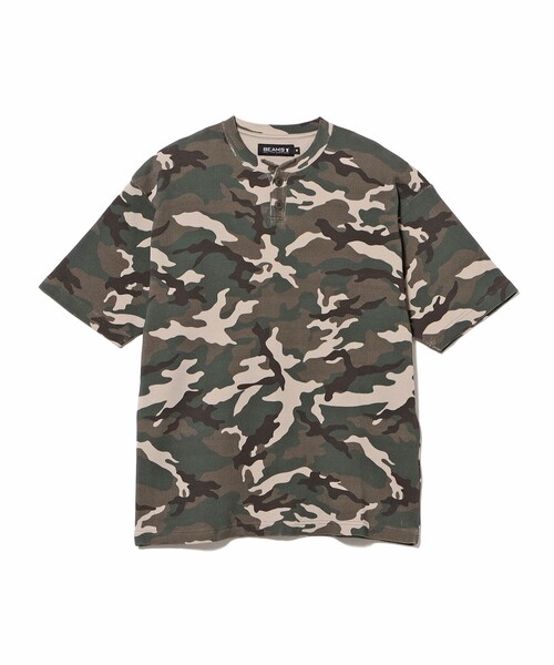 BEAMS T(ビームスティー)の「Camo Waffle Henley Neck T-shirt(Tシャツ/カットソー・メンズ・その他/その他1・S/M/XL/L)」の3枚目の写真
