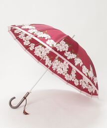 L.E.D.BITES（エルイーディーバイツ）の「16本骨　切り替え花柄　タッセル付き　ジャンプ傘（長傘）」