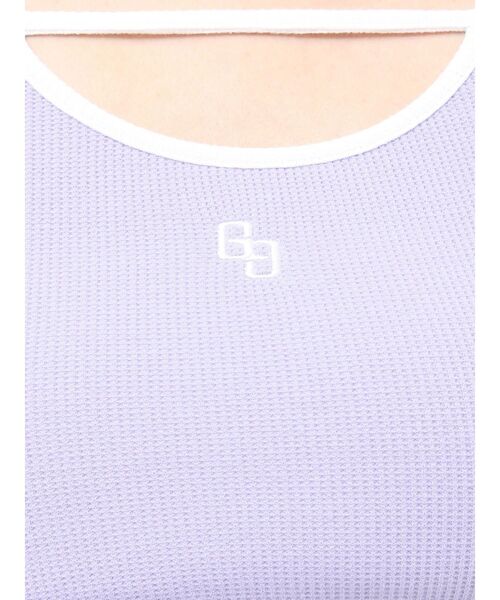 GYDA(ジェイダ)の「フロントOPENテレコショートトップス(Tシャツ/カットソー・レディース・その他1/パープル/ブラック/オフホワイト・FREE)」の6枚目の写真