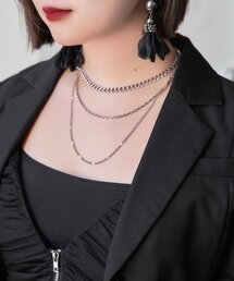 Mavie..7（メヴィセットゥ）の「【Mavie..7】デザインチェーン3連ネックレス（ネックレス）」