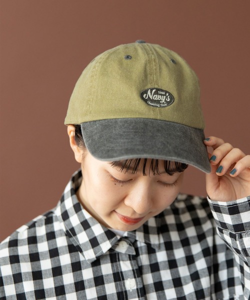 PAR ICI（パーリッシィ）の「【使用不可】NAVYS cheering club バイカラーキャップ（キャップ・レディース・ブルー/オレンジ系・FREE）」の5枚目の写真