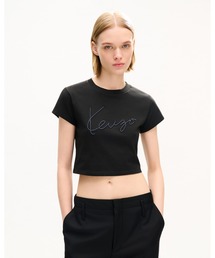 KENZO（ケンゾー）の「'KENZO Signature' エンブロイダリー クロップド Tシャツ イン コットン（Tシャツ/カットソー）」