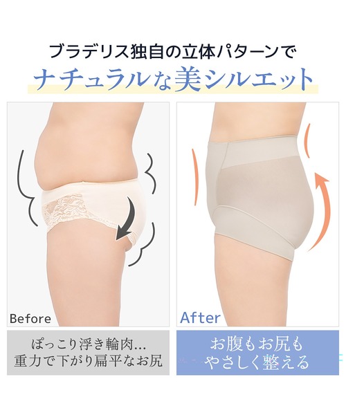 BRADELIS NEWYORK(ブラデリスニューヨーク)の「森みなのオーガニックコットン混エアリーショーツ26 モアナモリーズ ブラデリス 補正下着 補整(ショーツ・レディース・ブラック/オレンジ系/グリーン系/ラベンダー/グレイッシュベージュ・LL/L/M/5L/4L/3L/S)」の21枚目の写真