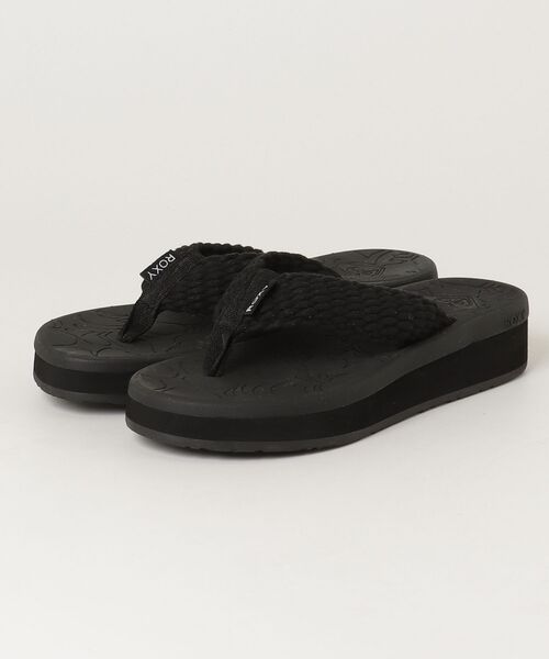 ROXY(ロキシー)の「ROXY ロキシー ビーチサンダル ビーサン CAILLAY JP RSD261009(サンダル・レディース・ブラック/ベージュ/ゴールド/ブラック系その他・23.0cm/24.0cm/25.0cm)」の2枚目の写真