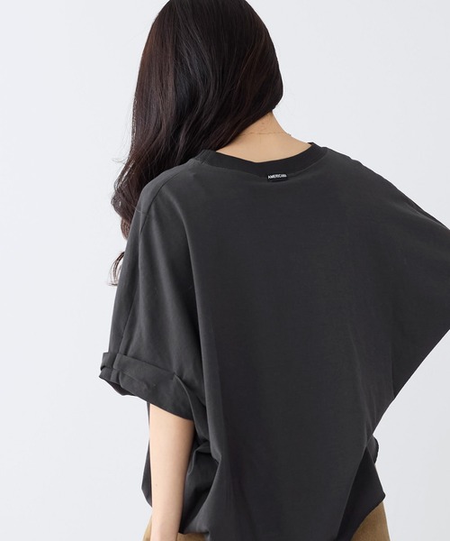 AMERICANA(アメリカーナ)の「【AMERICANA】クロップドワイドロールアップロゴTシャツ(Tシャツ/カットソー・レディース・スミクロ/ホワイト・FREE)」の21枚目の写真
