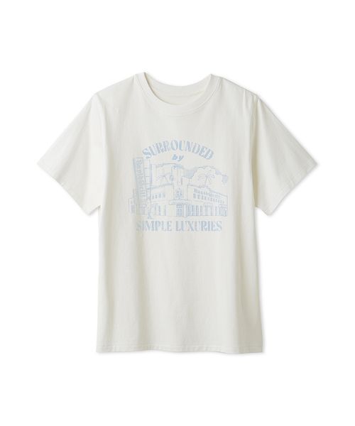 Mila Owen（ミラオーウェン）の「グラフィックＴシャツ（Tシャツ/カットソー・レディース・ホワイト/レッド/ライトブルー・F）」の2枚目の写真