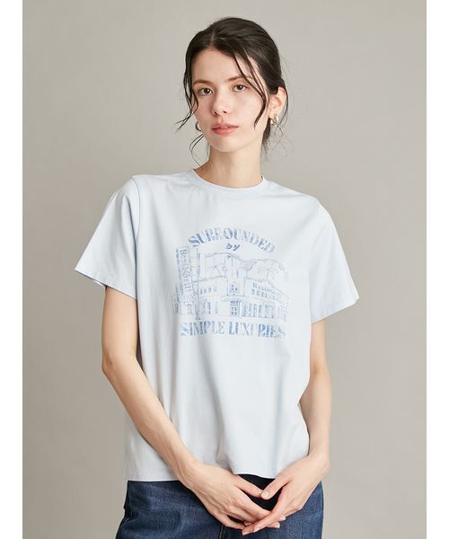 Mila Owen（ミラオーウェン）の「グラフィックＴシャツ（Tシャツ/カットソー・レディース・ホワイト/レッド/ライトブルー・F）」の5枚目の写真
