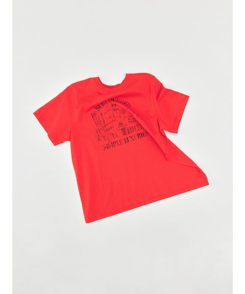Mila Owen（ミラオーウェン）の「グラフィックＴシャツ（Tシャツ/カットソー・レディース・ホワイト/レッド/ライトブルー・F）」の6枚目の写真