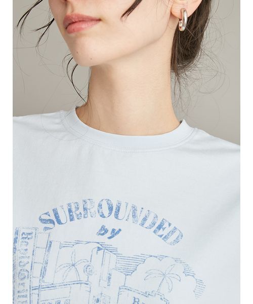 Mila Owen（ミラオーウェン）の「グラフィックＴシャツ（Tシャツ/カットソー・レディース・ホワイト/レッド/ライトブルー・F）」の9枚目の写真
