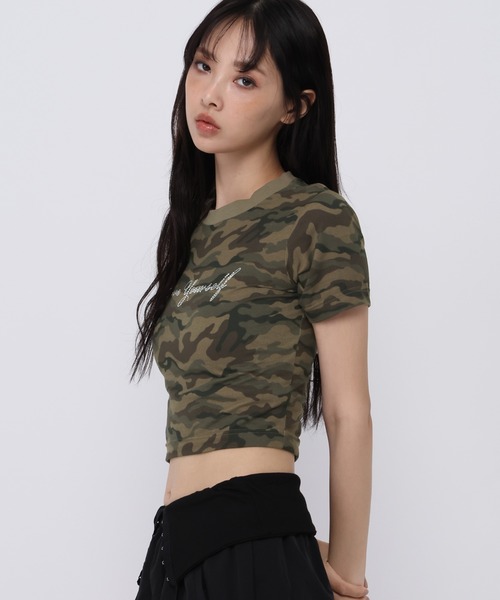 3.3 Field Trip (3.3フィールドトリップ)の「3.3 Field Trip/ストーンロゴミニT(Tシャツ/カットソー・レディース・カーキ/ブラック・FREE)」の19枚目の写真