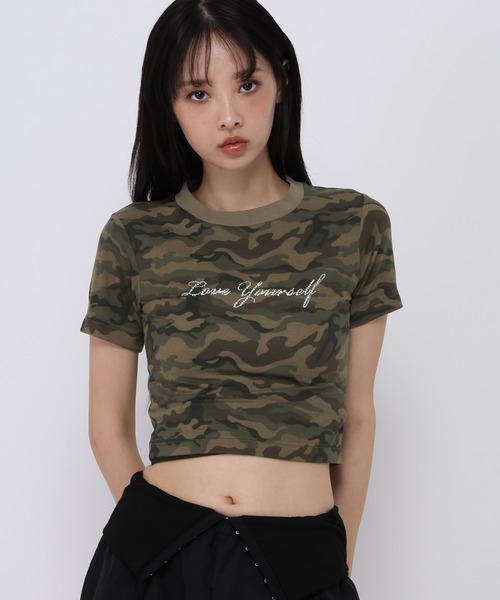 3.3 Field Trip (3.3フィールドトリップ)の「3.3 Field Trip/ストーンロゴミニT(Tシャツ/カットソー・レディース・カーキ/ブラック・FREE)」の21枚目の写真