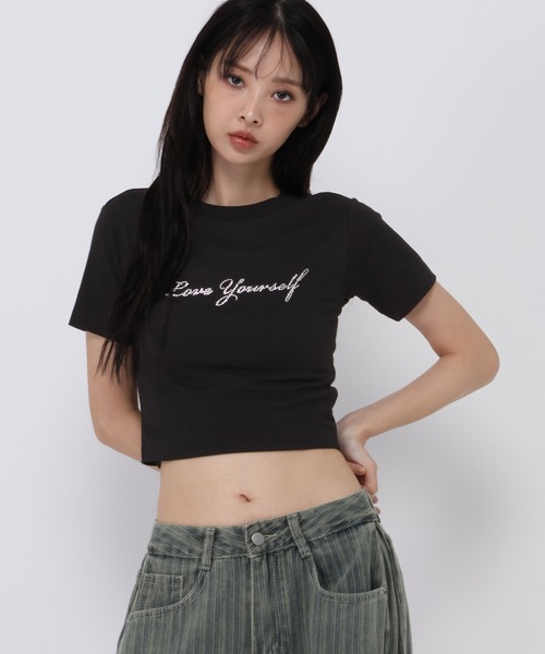 3.3 Field Trip (3.3フィールドトリップ)の「3.3 Field Trip/ストーンロゴミニT(Tシャツ/カットソー・レディース・カーキ/ブラック・FREE)」の12枚目の写真