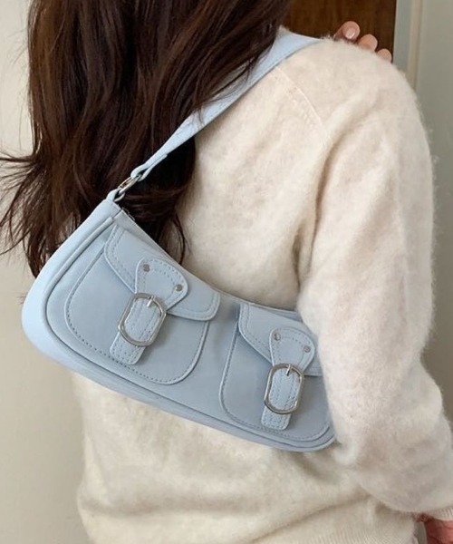LETee(レティー)の「コンパクトなのに高見え◎洗練デザインのミニショルダーバッグ(ショルダーバッグ・レディース・ブラウン/ホワイト/ブラック/ブルー/ピンク・FREE)」の4枚目の写真