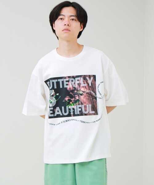 GLOSTER(グロスター)の「【1枚でキマる主役TEE】フォト×メッセージプリントTEE(Tシャツ/カットソー・メンズ・ホワイト系その他3/ホワイト系その他2/ホワイト系その他4/ホワイト系その他・L/M)」の5枚目の写真