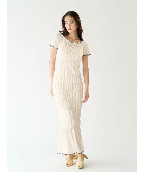 LAGUNAMOON(ラグナムーン)の「シャーリングカット3WAYワンピース 【夏服】(ワンピース・レディース・ブラック/アイボリー・MEDIUM/SMALL)」の21枚目の写真