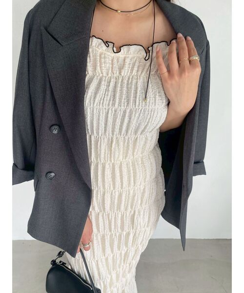 LAGUNAMOON(ラグナムーン)の「シャーリングカット3WAYワンピース 【夏服】(ワンピース・レディース・ブラック/アイボリー・MEDIUM/SMALL)」の22枚目の写真