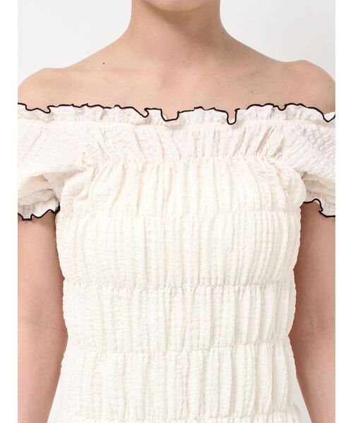 LAGUNAMOON(ラグナムーン)の「シャーリングカット3WAYワンピース 【夏服】(ワンピース・レディース・ブラック/アイボリー・MEDIUM/SMALL)」の11枚目の写真