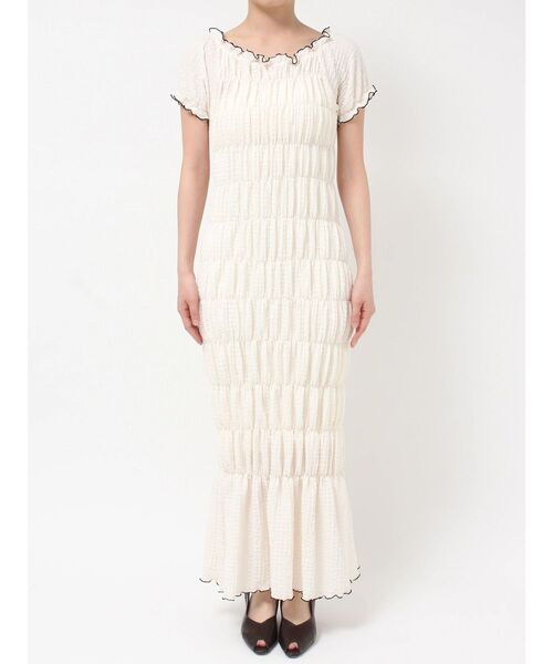 LAGUNAMOON(ラグナムーン)の「シャーリングカット3WAYワンピース 【夏服】(ワンピース・レディース・ブラック/アイボリー・MEDIUM/SMALL)」の15枚目の写真