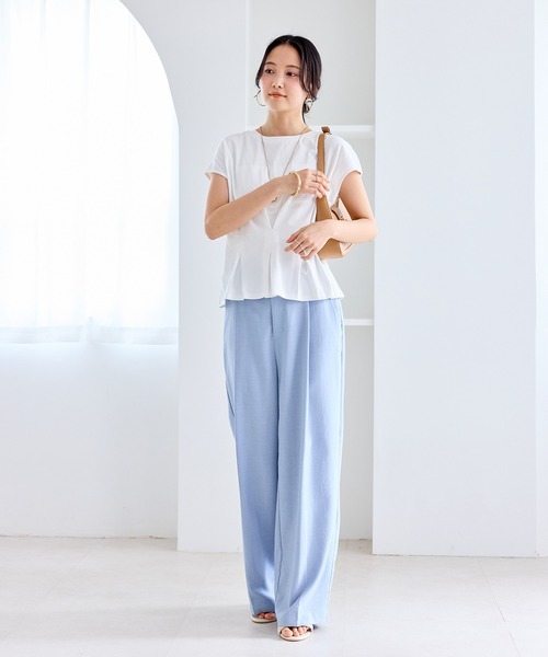 VIS（ビス）の「ウエストタックデザインTシャツ（Tシャツ/カットソー・レディース・ピンク/ホワイト/ブラック/ダークブラウン・FREE）」の21枚目の写真