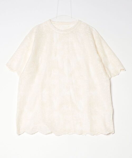 gossip!ロサンゼルス(ゴシップロサンゼルス)の「Y2K 総レース透け感 フラワー刺繍 トップス(Tシャツ/カットソー・レディース・ベージュ・M)」の15枚目の写真