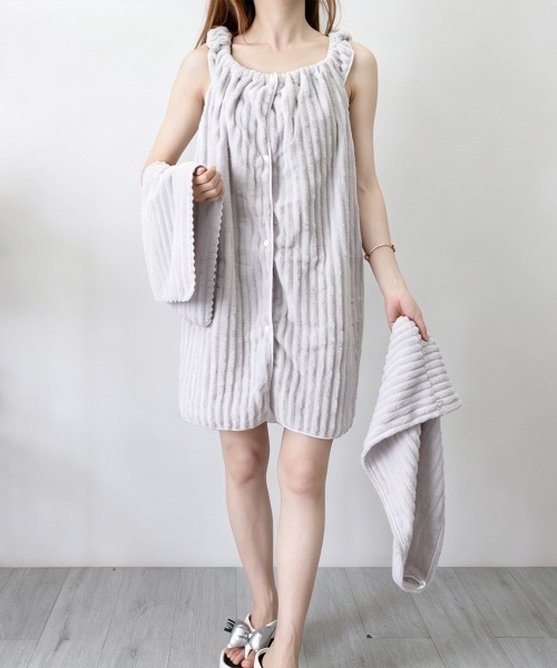 Miniministore(ミニミニストア)の「ワンピース+タオル+キャップ 3点セット(タオル・レディース・ピンク/ライトグレー/アイボリー/ブルー・FREE)」の14枚目の写真