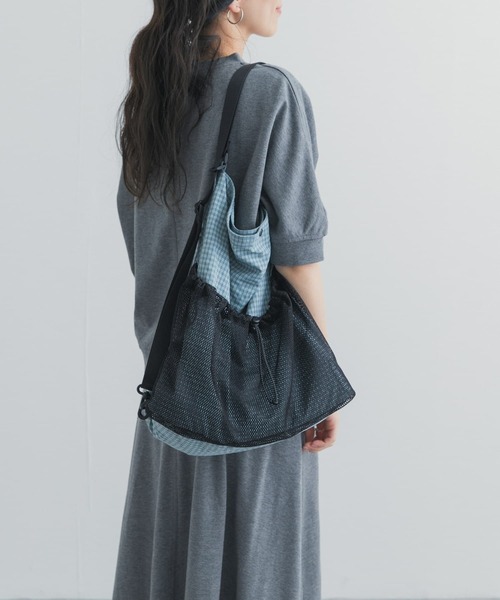 URBAN RESEARCH DOORS（アーバンリサーチドアーズ）の「チェック2WAYナップサック | トートバッグ/ハンドバッグ/リュック/お出かけ/アウトドア/サブバッグ/旅行（バックパック/リュック・レディース・レッド/ブルー・ONE）」の2枚目の写真