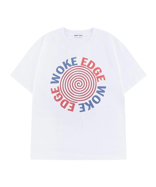 WOKE EDGE(ウォークエッジ)の「WOKE EDGE / ウォークエッジ CIRCLE LOGO TEE(Tシャツ/カットソー・メンズ・ピンク/ホワイト・MEDIUM/SMALL/LARGE)」の1枚目の写真