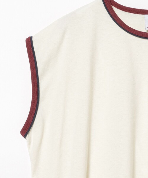BEAMS HEART(ビームスハート)の「【EXCLUSIVE】RUSSELL ATHLETIC / ノースリーブ 配色 Tシャツ(Tシャツ/カットソー・レディース・ホワイト系その他5/ライトグレー・FREE)」の11枚目の写真