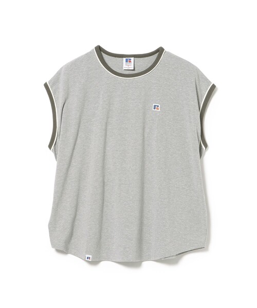 BEAMS HEART(ビームスハート)の「【EXCLUSIVE】RUSSELL ATHLETIC / ノースリーブ 配色 Tシャツ(Tシャツ/カットソー・レディース・ホワイト系その他5/ライトグレー・FREE)」の16枚目の写真