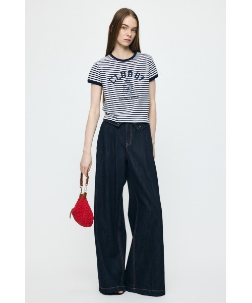 MOUSSY(マウジー)の「CLUB 67 RINGER Tシャツ(Tシャツ/カットソー・レディース・ライトブルー/ネイビー/レッド/ホワイト系その他・FREE)」の6枚目の写真