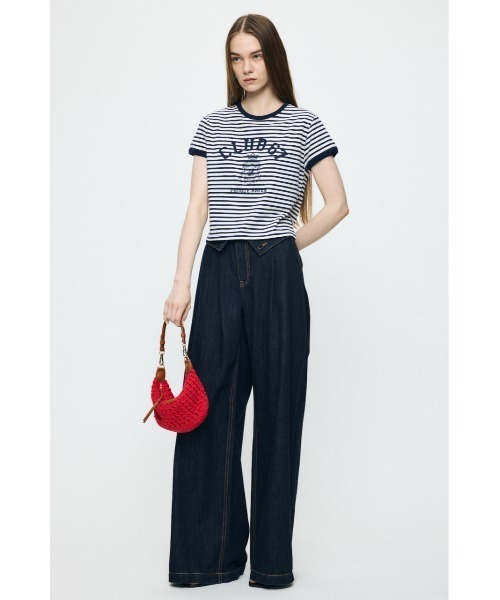 MOUSSY(マウジー)の「CLUB 67 RINGER Tシャツ(Tシャツ/カットソー・レディース・ライトブルー/ネイビー/レッド/ホワイト系その他・FREE)」の7枚目の写真