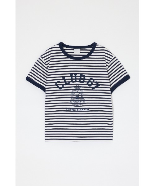 MOUSSY(マウジー)の「CLUB 67 RINGER Tシャツ(Tシャツ/カットソー・レディース・ライトブルー/ネイビー/レッド/ホワイト系その他・FREE)」の10枚目の写真
